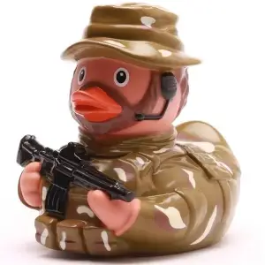 (image for) Bearded Soldier in Camo Duck