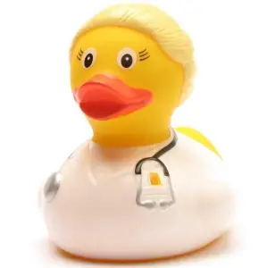 (image for) Blonde Doctor with Stethoscope Duck