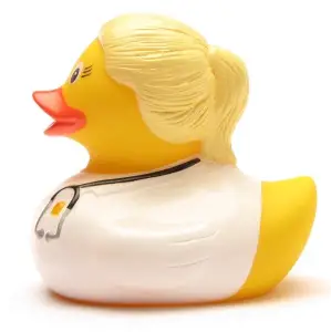 (image for) Blonde Doctor with Stethoscope Duck