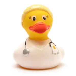 (image for) Blonde Doctor with Stethoscope Duck
