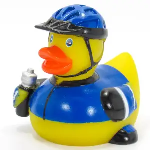 (image for) Cyclist Bicycle Blue Rider Duck