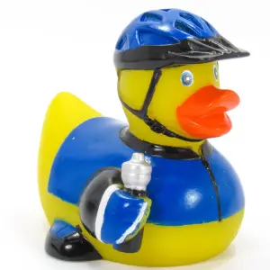 (image for) Cyclist Bicycle Blue Rider Duck