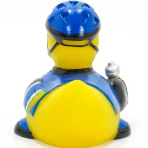 (image for) Cyclist Bicycle Blue Rider Duck