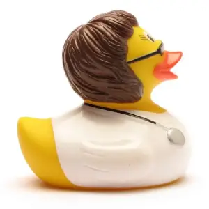 (image for) Brunette Doctor with Stethoscope Duck