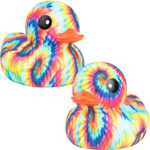 (image for) Spiral Tie Dyed Print Duck