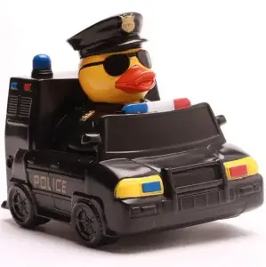 (image for) Police Car Ducky Rubber Duck