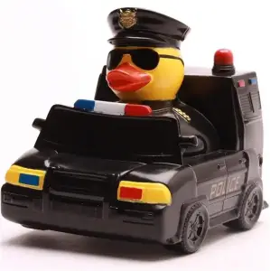 (image for) Police Car Ducky Rubber Duck