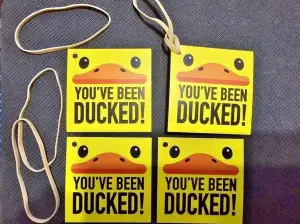 (image for) You've Been Ducked Jeep Ducking Handout Tags for Event 4pc Pack