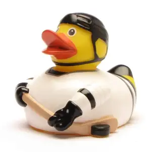 (image for) Hockey Player Duck in Black Uniform