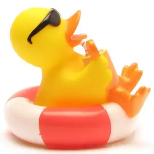 (image for) Pool Duck in a Float Ring