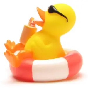 (image for) Pool Duck in a Float Ring