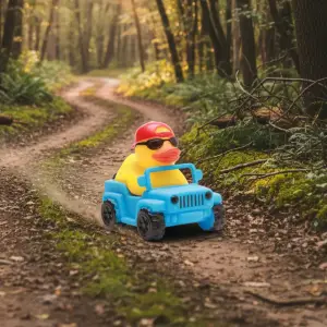 (image for) Duck Driving Blue Jeep