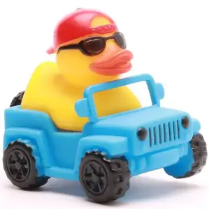(image for) Duck Driving Blue Jeep