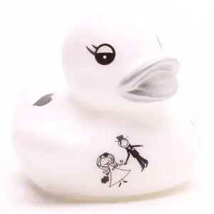 (image for) Just Married Stick Couple Ducks