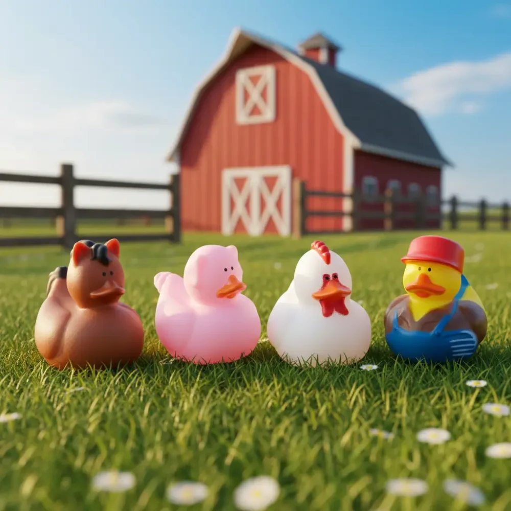 (image for) Barnyard Farmer Animals Duck Set 4pc