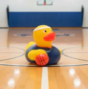 (image for) Basketball Player with Basketball Duck