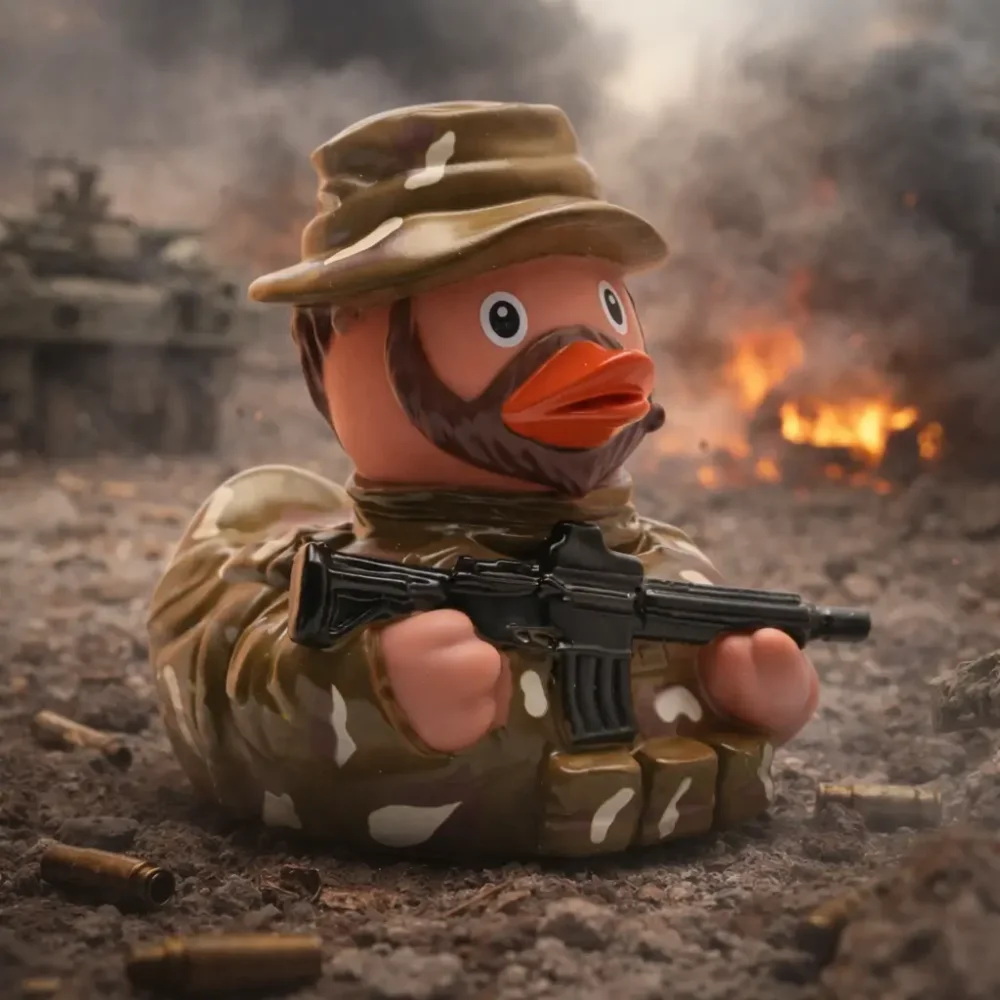(image for) Bearded Soldier in Camo Duck