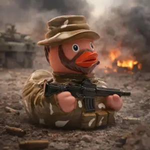 (image for) Bearded Soldier in Camo Duck