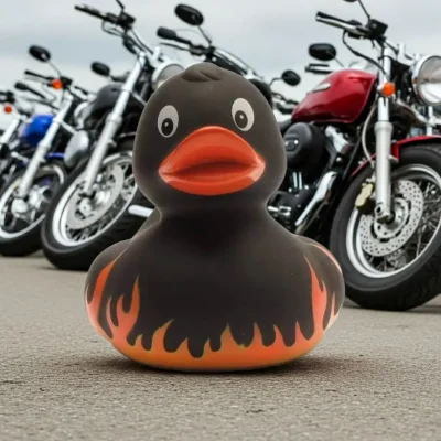 Biker Flame Duck (image for) Biker Flame Duck