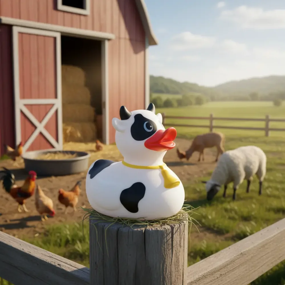 (image for) Black & White Cow Duck