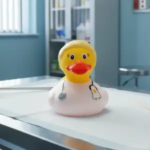 (image for) Blonde Doctor with Stethoscope Duck