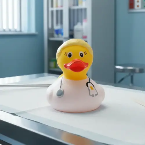 (image for) Blonde Doctor with Stethoscope Duck