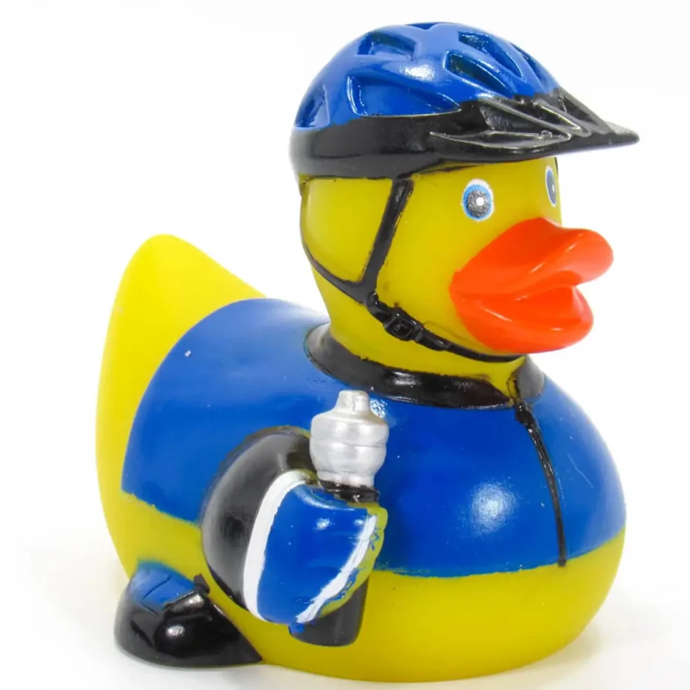 Cyclist Bicycle Blue Rider Duck