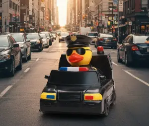 (image for) Police Car Ducky Rubber Duck