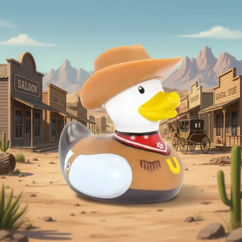 Modal Additional Images for Western Cowboy with Hat Duck