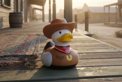 (image for) Western Cowboy with Hat Duck
