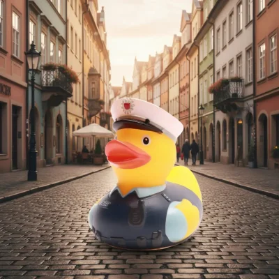(image for) European Policeman Cop Duck