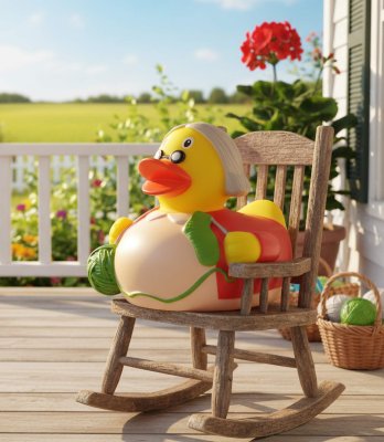 (image for) Knitting Grandma Grannie Duck