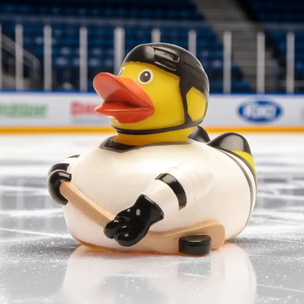 (image for) Hockey Player Duck in Black Uniform