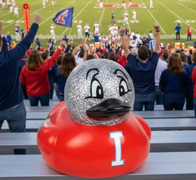 Silver Glitter Jersey Duck (image for) Silver Glitter Jersey Duck