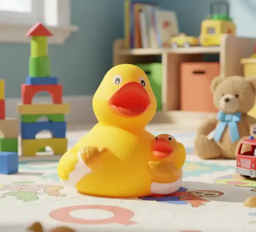 (image for) Mama Duck with Baby & Bottle Duck