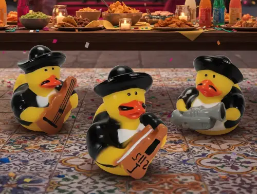 (image for) 3pc Set Mariachi Band Duck Set
