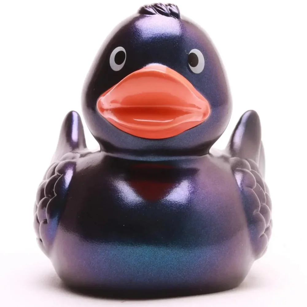 Milena Metallic Blue Duck