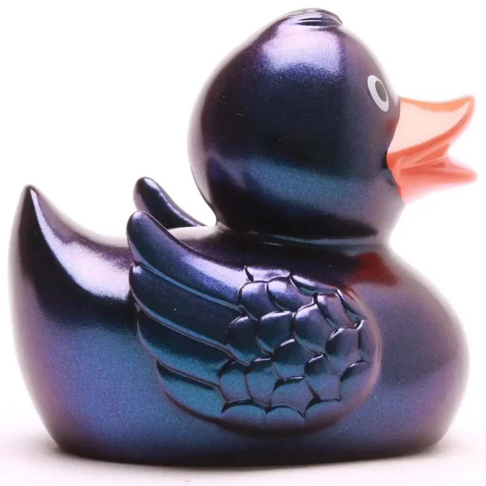 Milena Metallic Blue Duck
