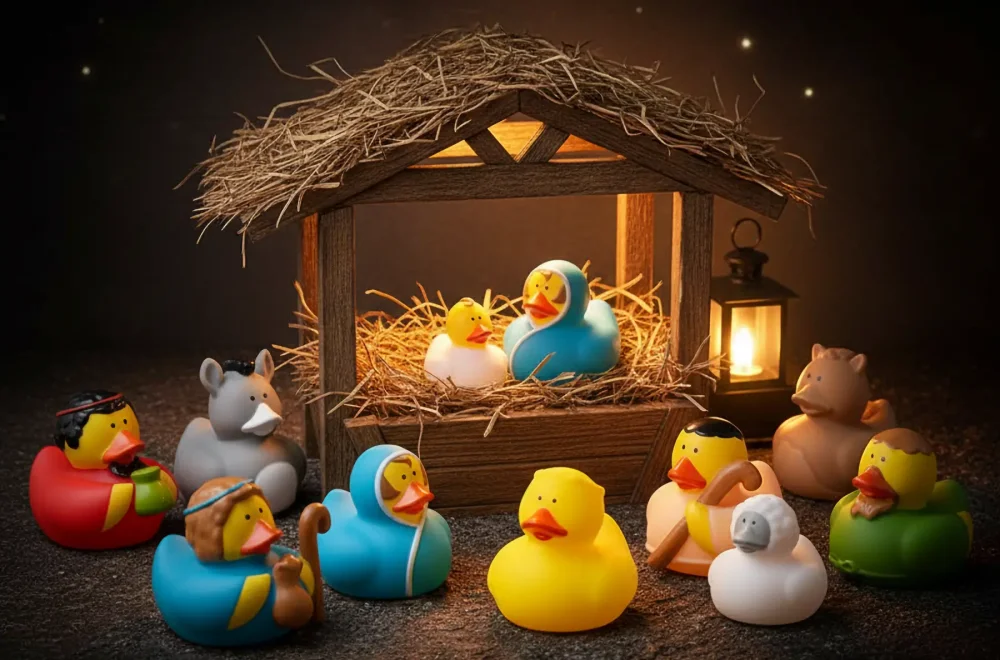 (image for) 12pc Christmas Nativity Duck Set