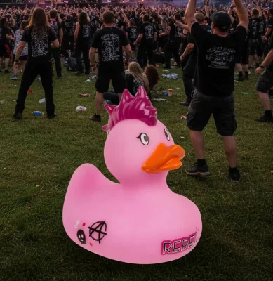 (image for) Pink Rebel Punk Rocker Mohawk Duck