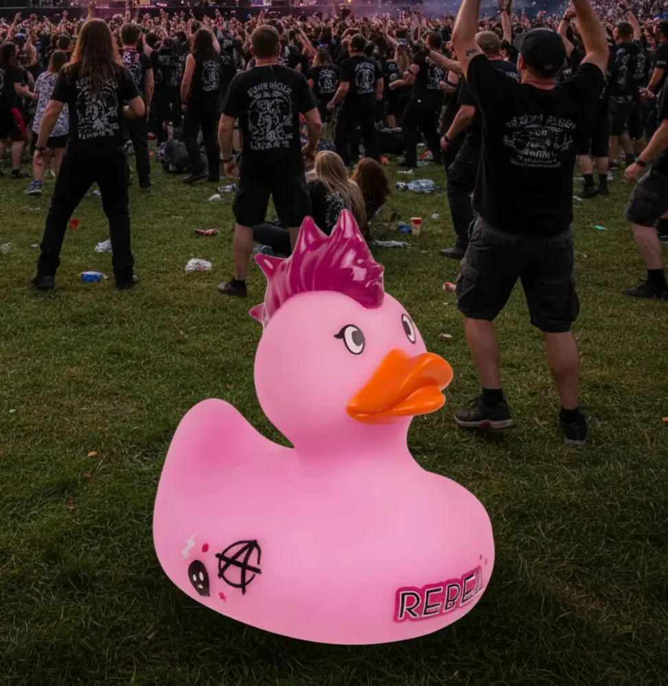(image for) Pink Rebel Punk Rocker Mohawk Duck