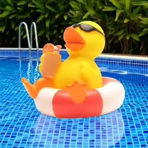 (image for) Pool Duck in a Float Ring