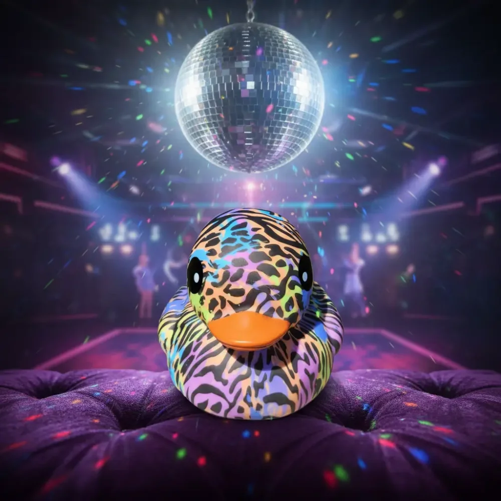 (image for) Rainbow Leopard Print Duck