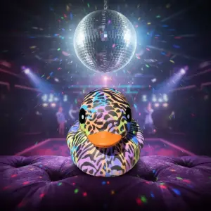 Rainbow Leopard Print Duck (image for) Rainbow Leopard Print Duck