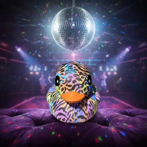 (image for) Rainbow Leopard Print Duck