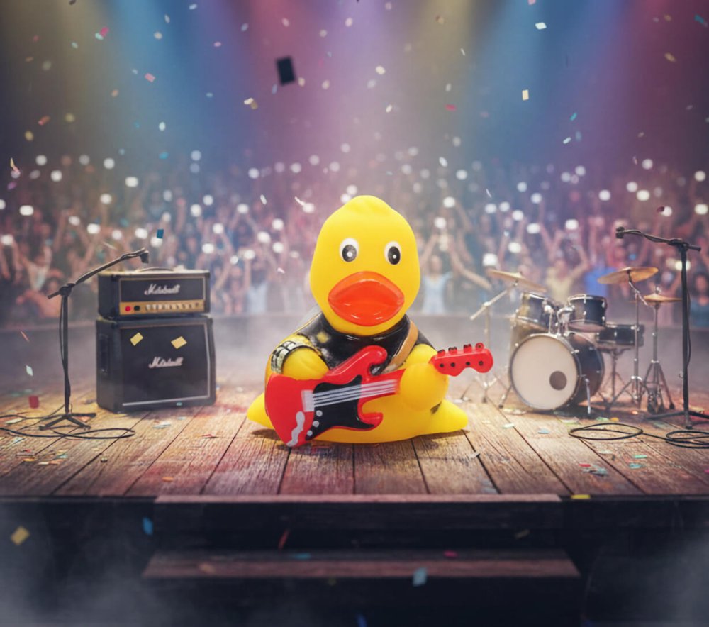 (image for) Rock Star Guitar Player Duck