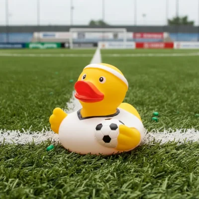 (image for) Soccer Player with Soccer Ball Duck
