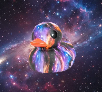 (image for) Purple Outer Space Print Duck