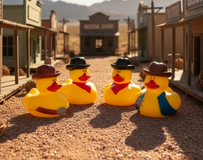 (image for) Western Cowboys Sherriff Duck Set 4pc