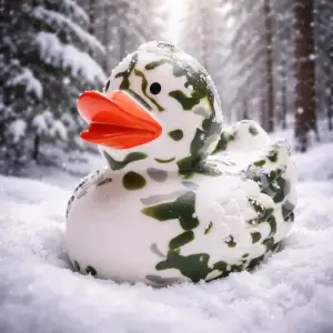 (image for) White Camo Camouflage Duck